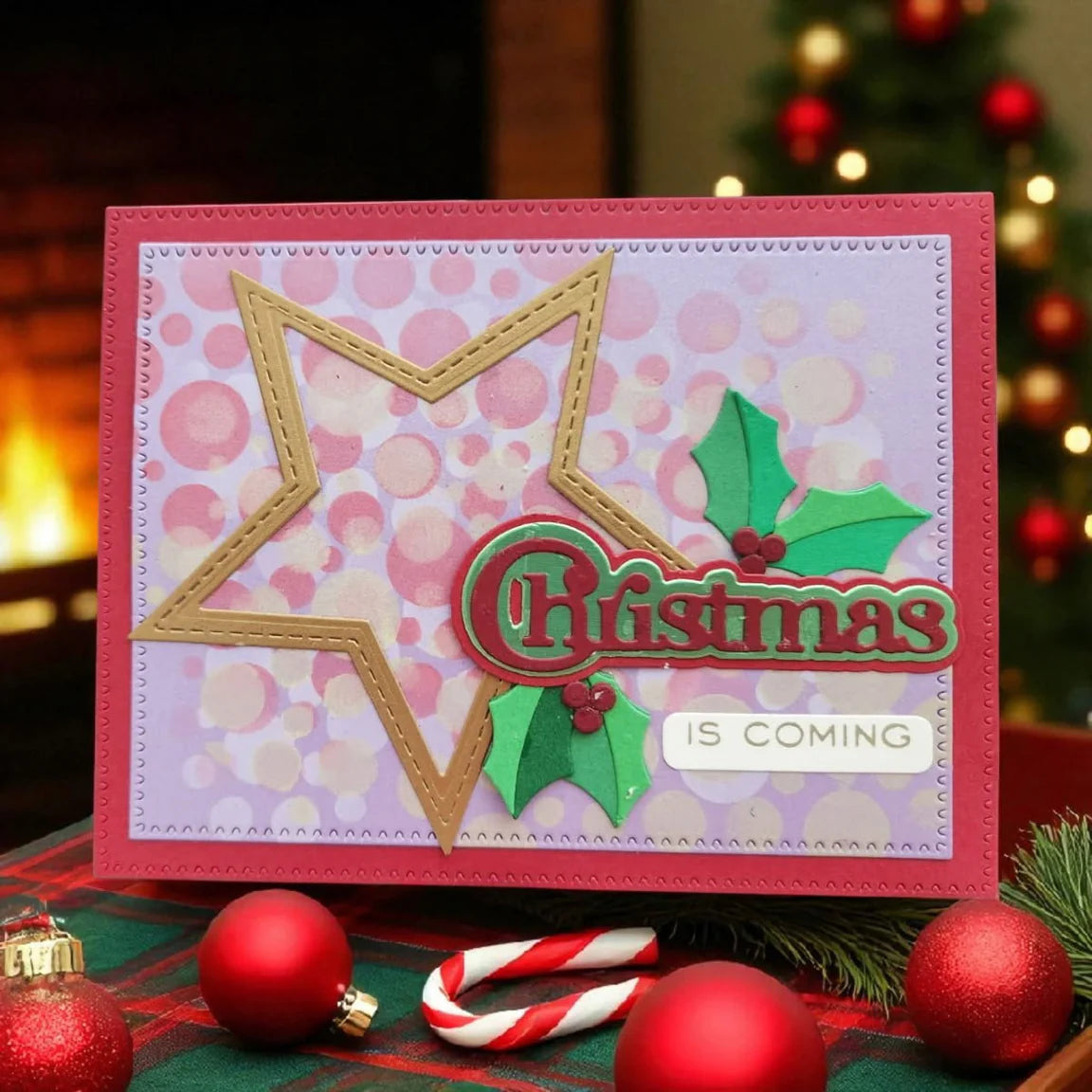 Spellbinders Lots of Circles Stencils from the All About Christmas Collection by Lisa Horton