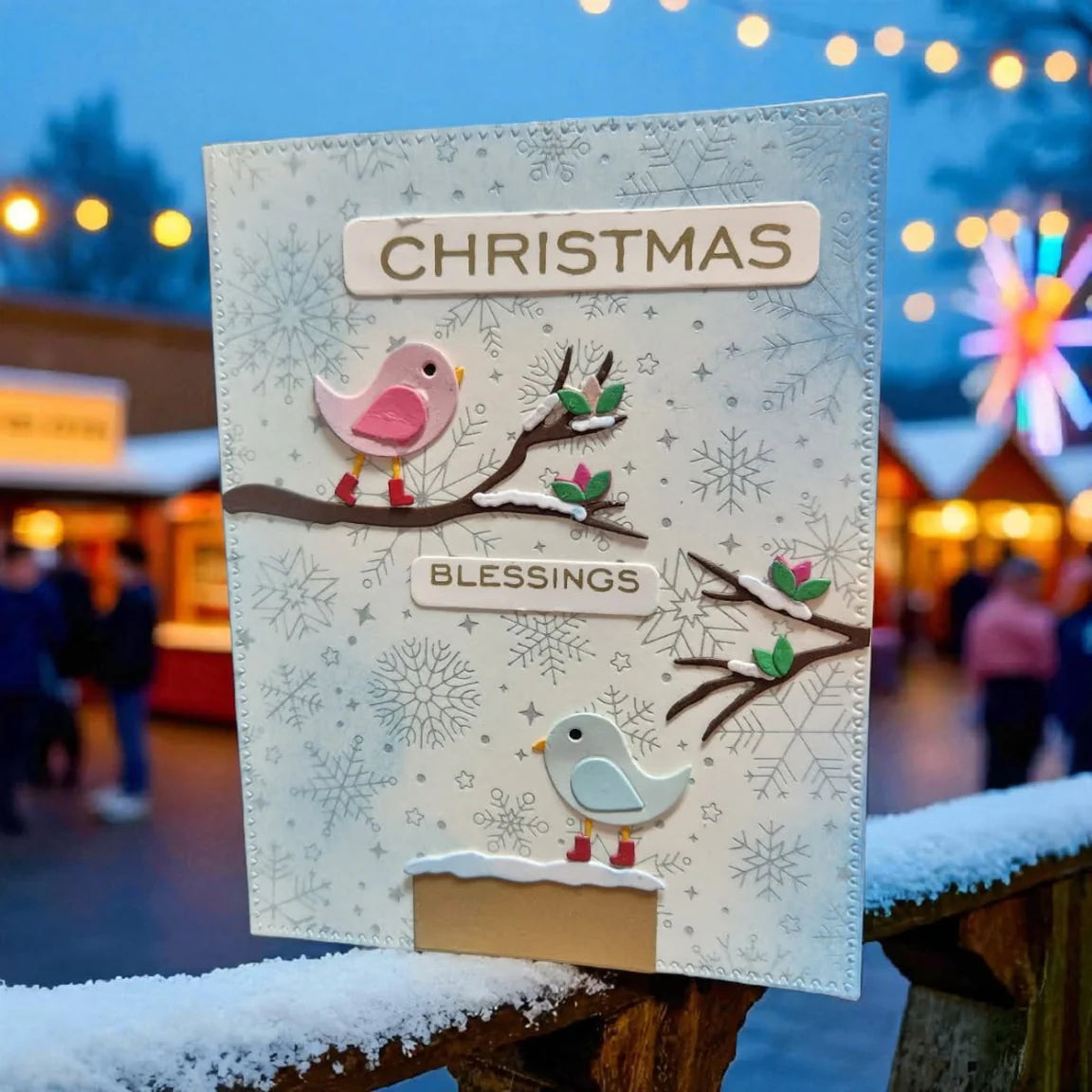 Spellbinders Little Birdies Etched Dies from the All About Christmas Collection by Lisa Horton
