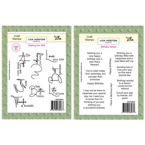 Lisa Horton Crafts Stamp & Die Sets - Birthday Verses and Wishing You Well