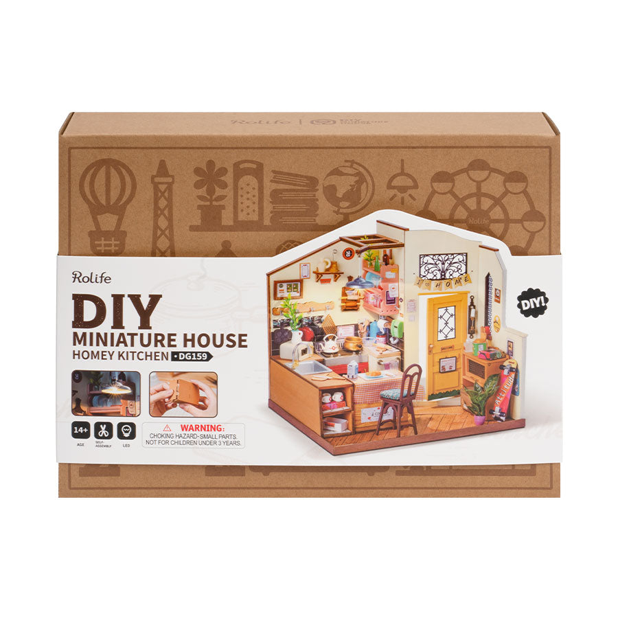 Rolife Cozy Kitchen - DIY Miniature House Kit - DG159