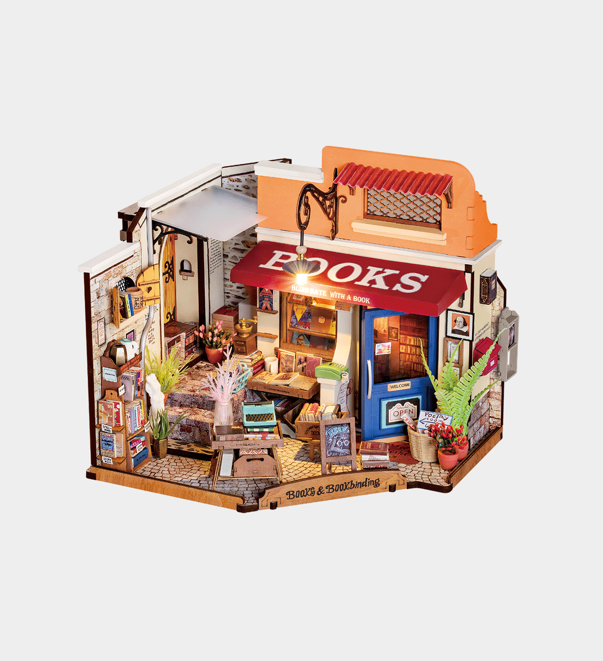 Rolife Corner Bookstore - DIY Miniature House Kit - DG164