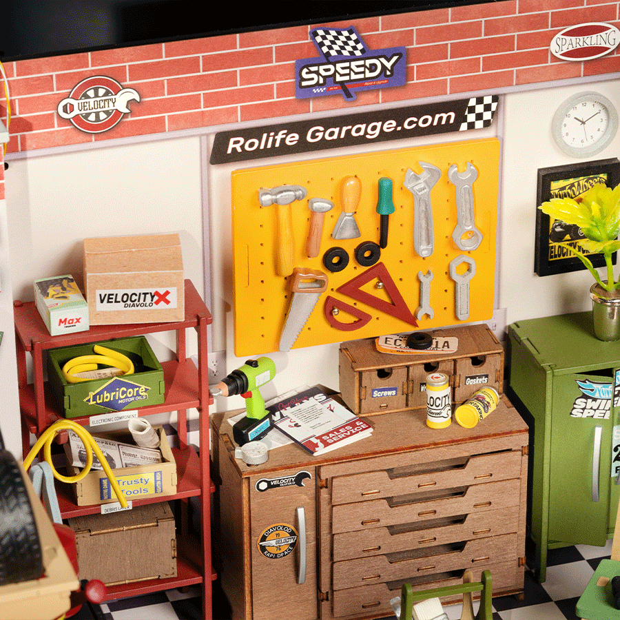 Rolife Garage Workshop - DIY Miniature House Kit - DG165