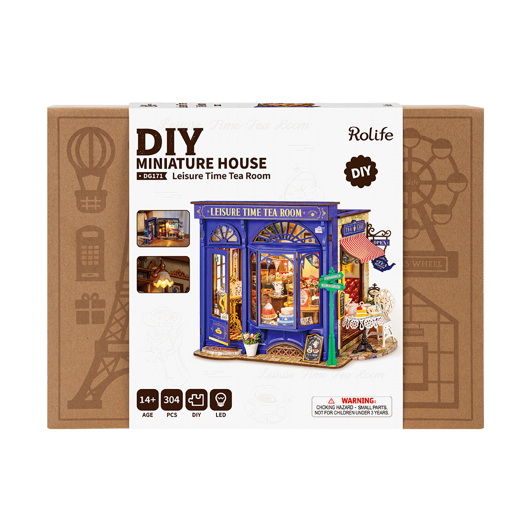 Rolife Leisure Time Tea Room - DIY Miniature House - DG171