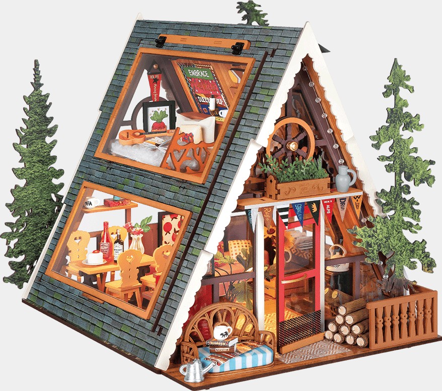 Rolife A-Frame Cabin - DIY Miniature House - DG181