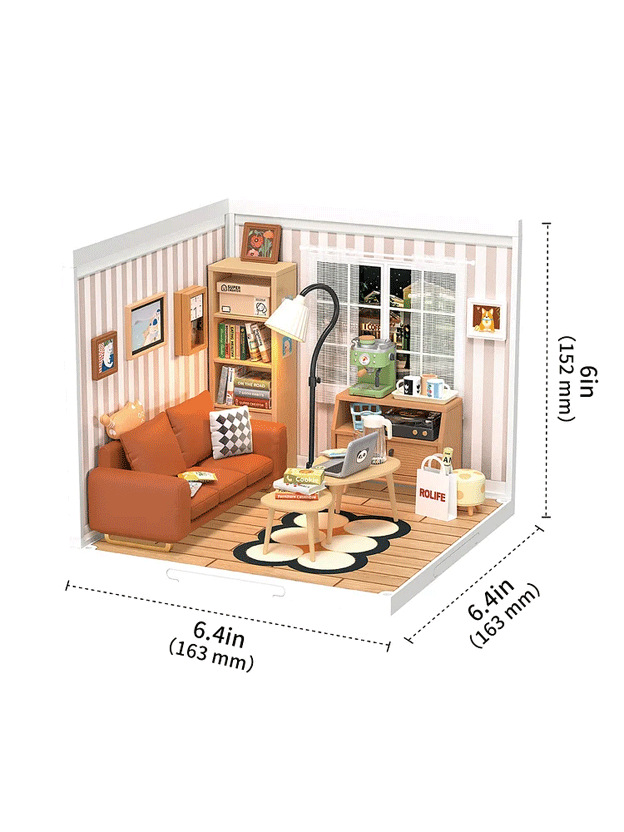Rolife Cozy Living Lounge - DIY Plastic Miniature House - DW007