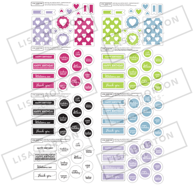 Lisa Horton Crafts Composition Layout Companion Digital Download - Set F (Scallops and Hearts)