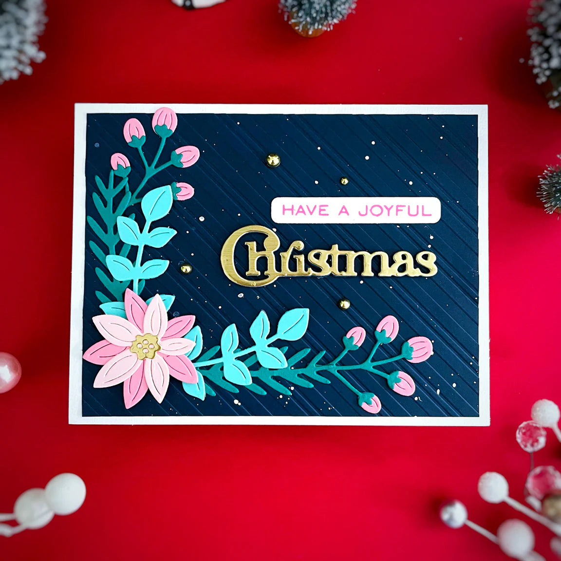 Spellbinders Christmas Foliage Etched Dies from the All About Christmas Collection by Lisa Horton