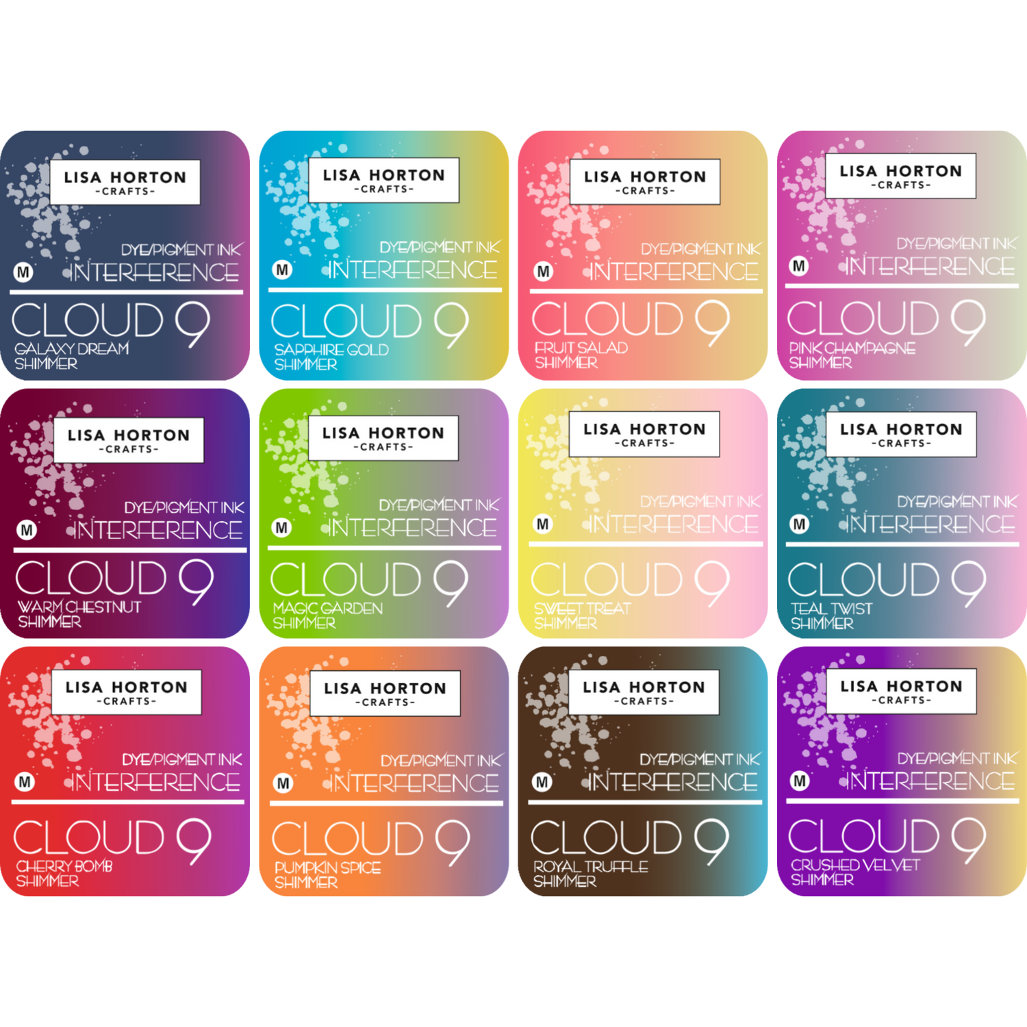 Cloud 9 Interference Blending Ink Pad Complete Collection - Release 1 (12 colours)