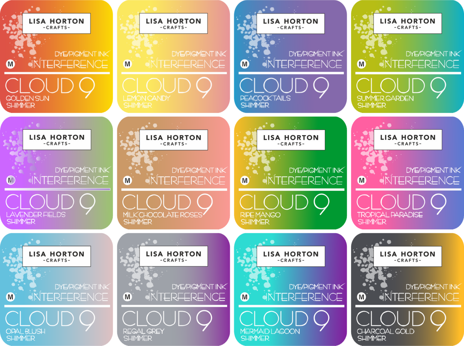 Cloud 9 Interference Blending Ink Pad Complete Collection - Release 2 (12 colours)