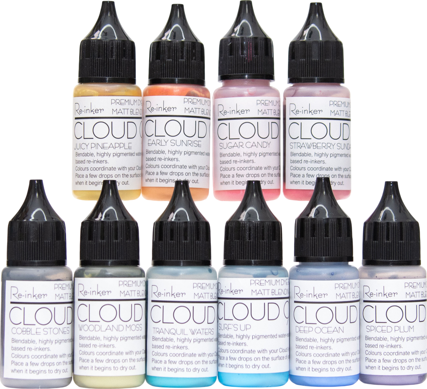 Cloud 9 Complete Matt Blending Ink Pad Reinkers - Release 1