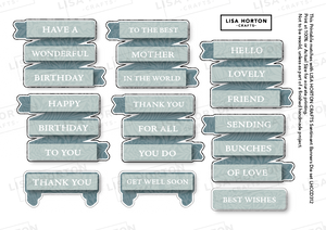 Sentiment Banners William Morris Inspired – 21 Designs