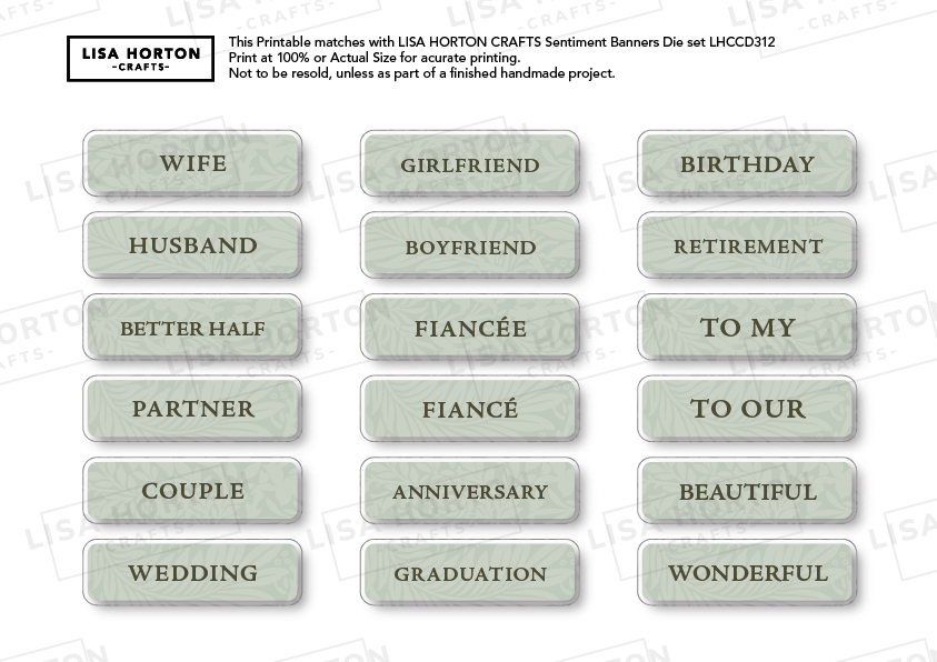 Sentiment Banners William Morris Inspired – 21 Designs