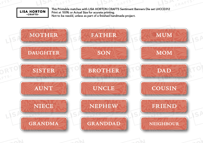 Sentiment Banners William Morris Inspired – 21 Designs