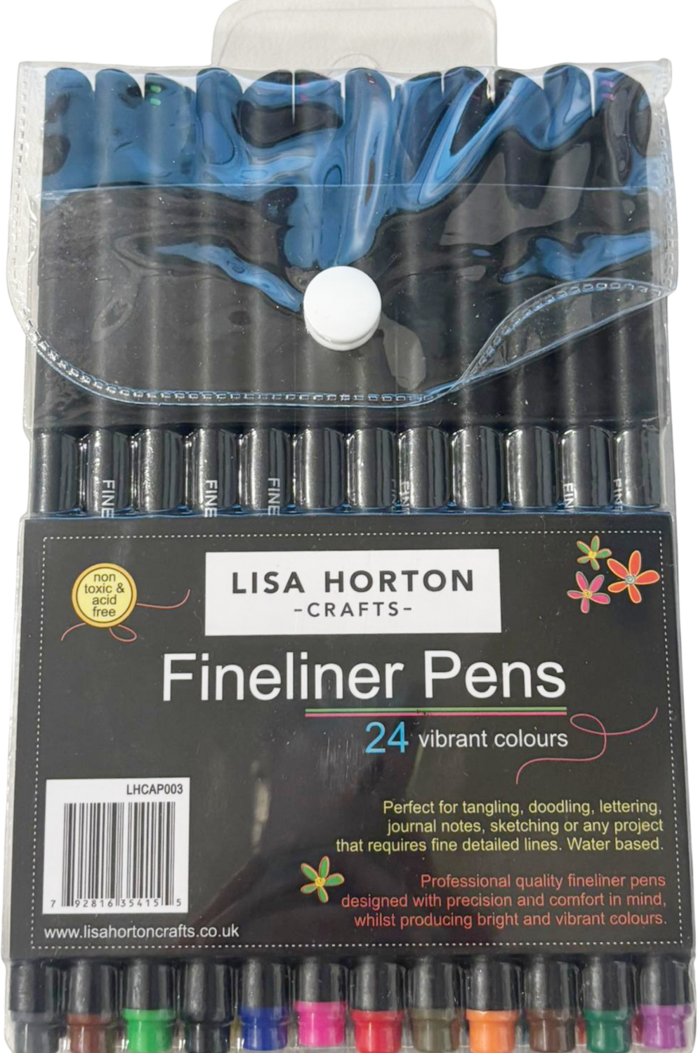 Set of 24 Coloured Fineliner Pens