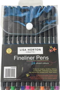 Set of 24 Coloured Fineliner Pens