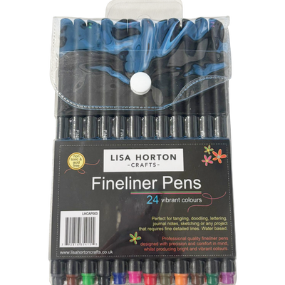 Set of 24 Coloured Fineliner Pens