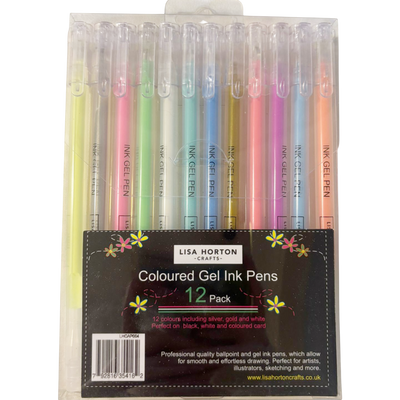 Set of 12 Coloured Gel Ink Pens