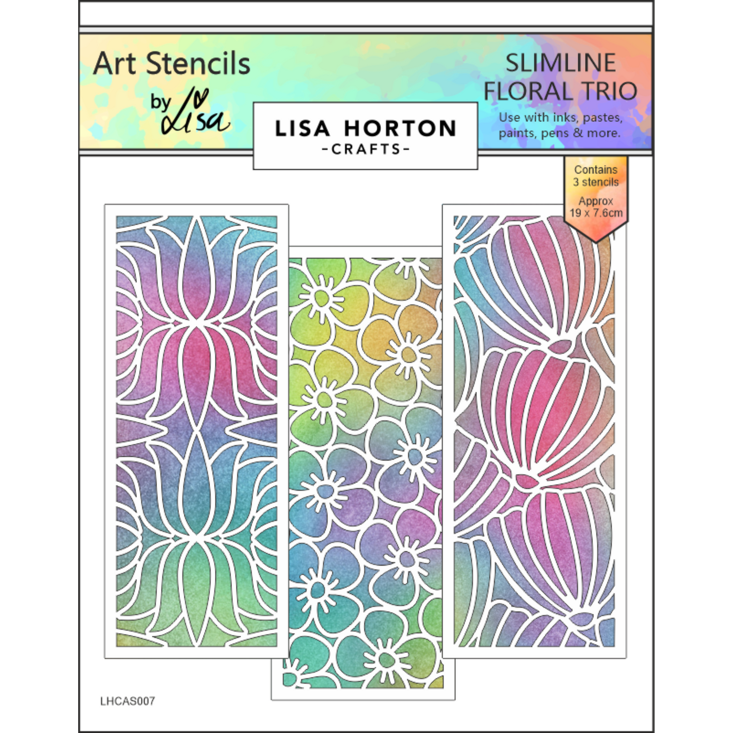 Slimline Floral Trio Stencil Set