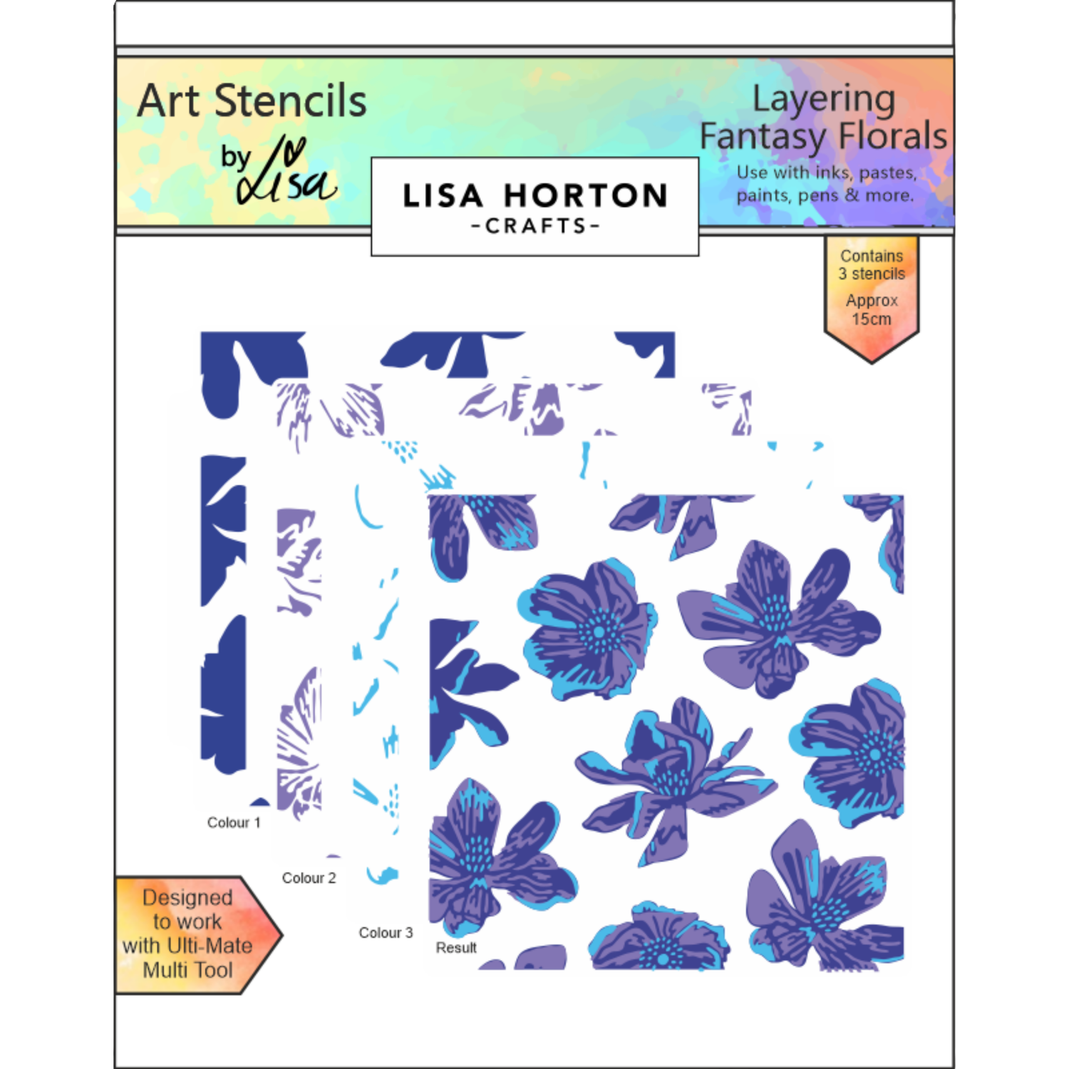 Layering Fantasy Florals Stencil Set