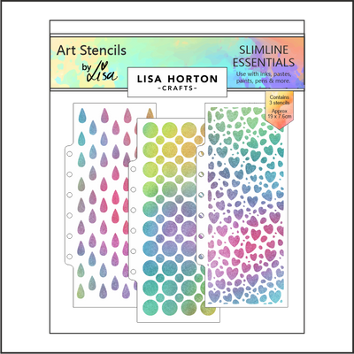 Lisa Horton Crafts Set of 3 Slimline Essentials Stencils