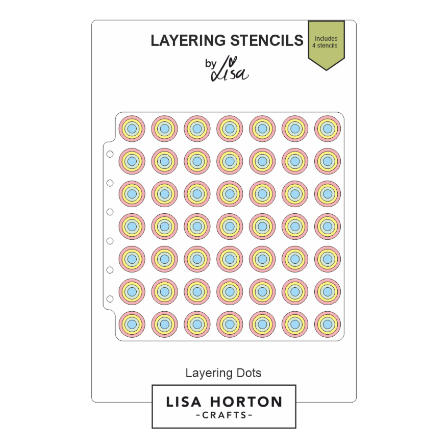 Lisa Horton Crafts Layering Dots Layering Stencils