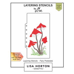Lisa Horton Crafts Fairy Pedestals DL Layering Stencils