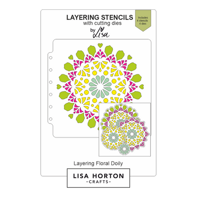 Lisa Horton Crafts Layering Floral Doily Layering Stencils with Dies