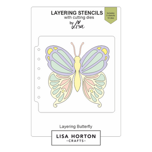 Lisa Horton Crafts Layering Butterfly Layering Stencils with Dies