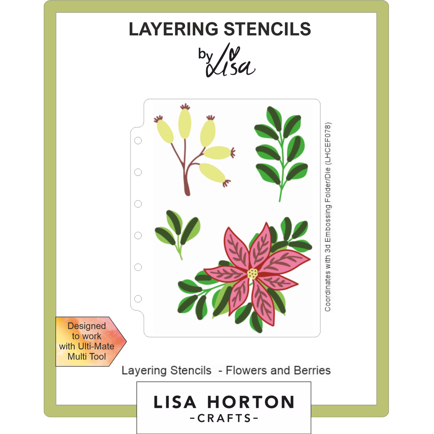 Festive Flowers & Berries A6 Layering Stencils