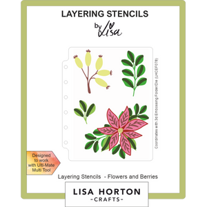Festive Flowers & Berries A6 Layering Stencils