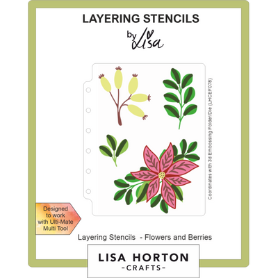 Festive Flowers & Berries A6 Layering Stencils