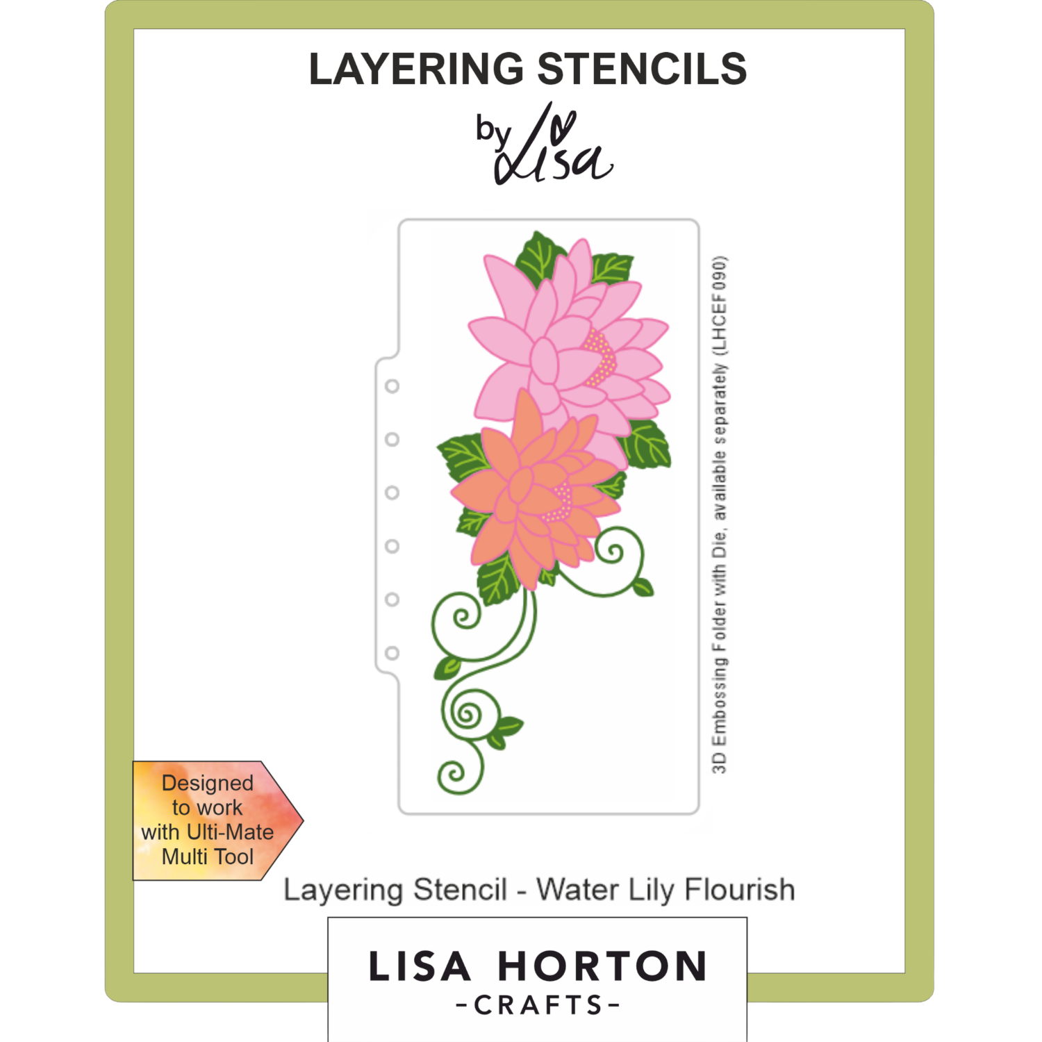 Water Lily Flourish DL Layering Stencils