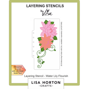 Water Lily Flourish DL Layering Stencils