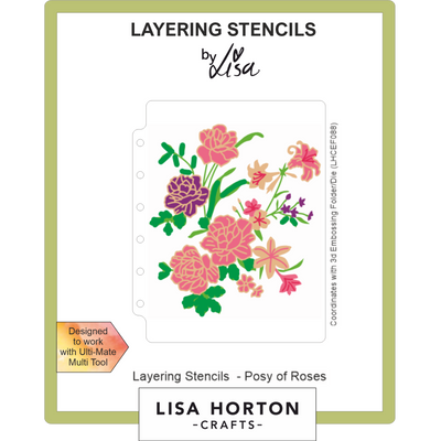 Posy of Roses A6 Layering Stencils
