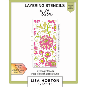 Petal Flourish Background DL Layering Stencils