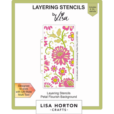 Petal Flourish Background DL Layering Stencils