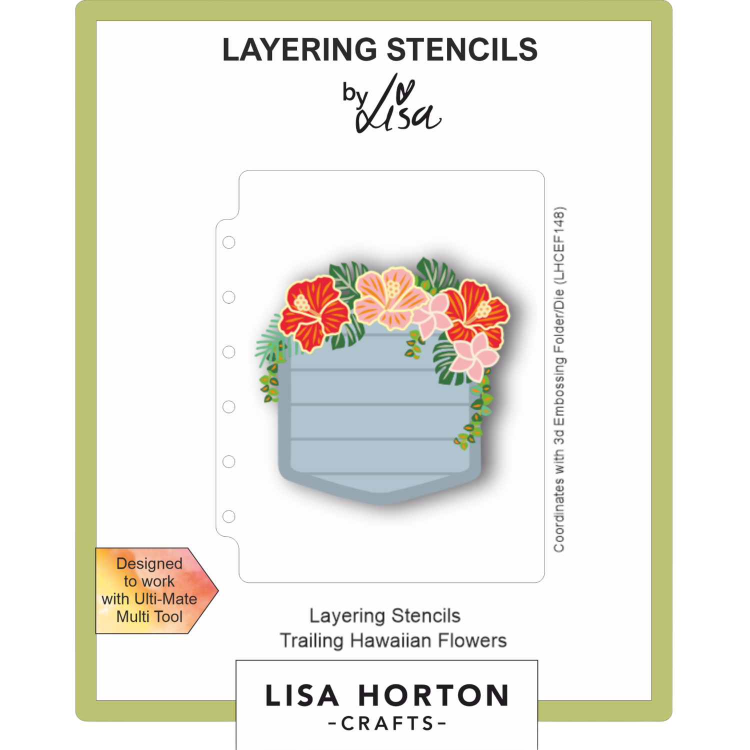 Trailing Hawaiian Flowers A6 Layering Stencils