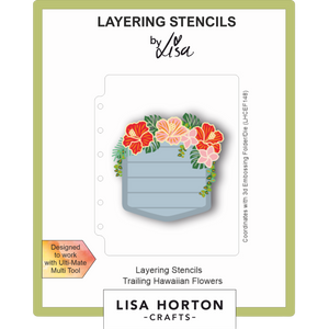 Trailing Hawaiian Flowers A6 Layering Stencils