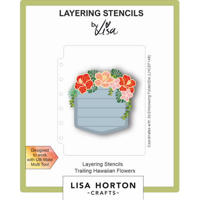 Trailing Hawaiian Flowers A6 Layering Stencils