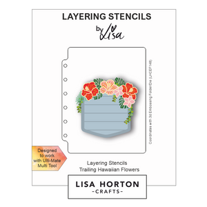 Lisa Horton Crafts Trailing Hawaiian Flowers A6 Layering Stencils
