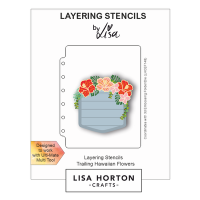 Lisa Horton Crafts Trailing Hawaiian Flowers A6 Layering Stencils