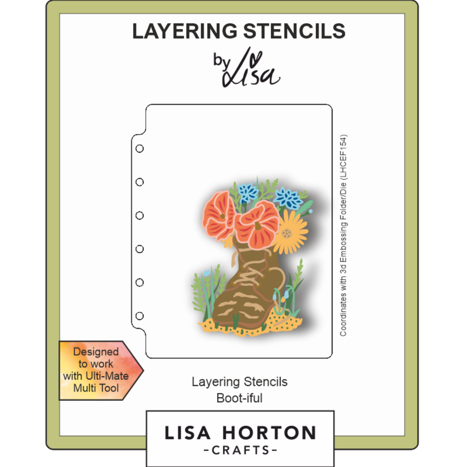Boot-iful A6 Layering Stencils