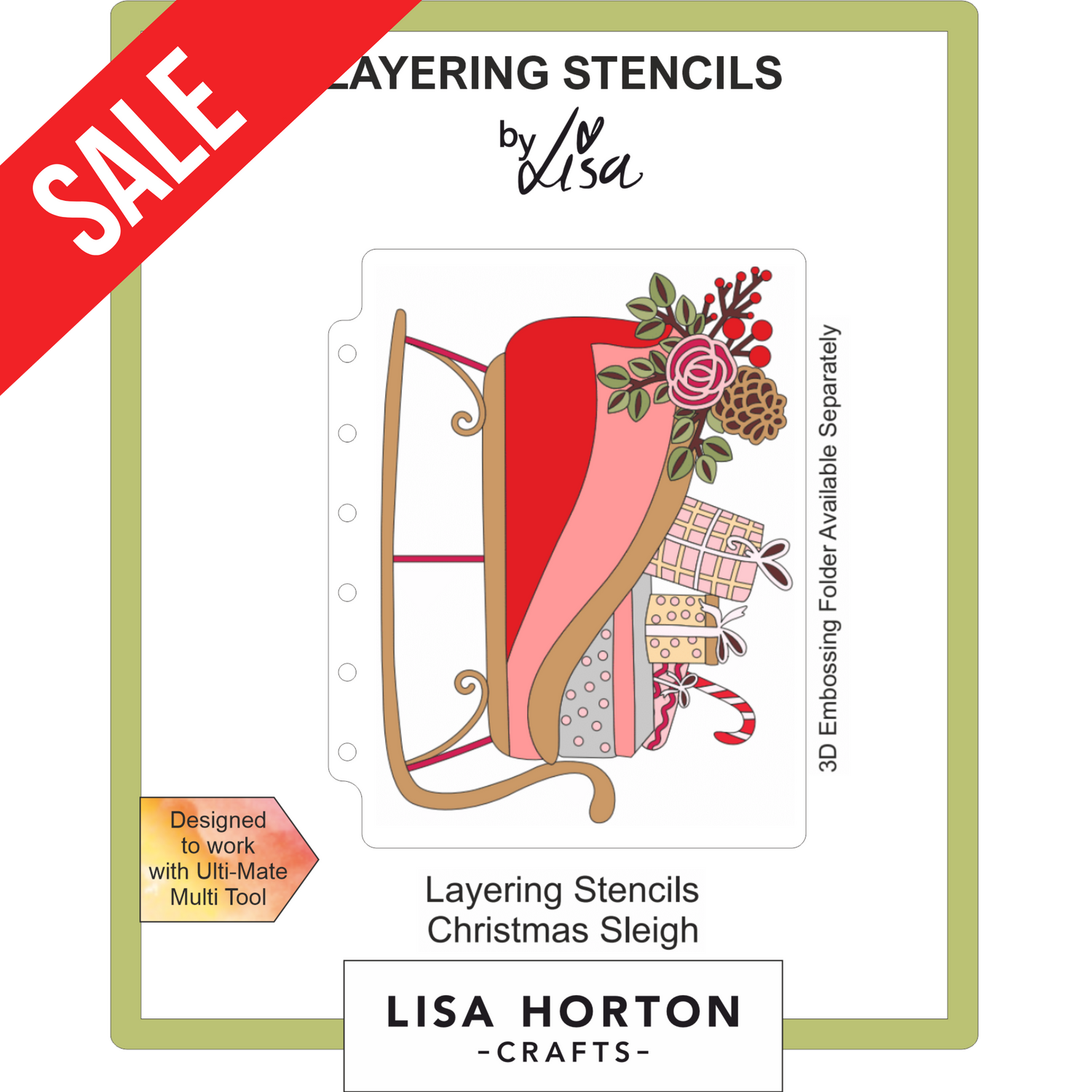 Christmas Sleigh Layering Stencils