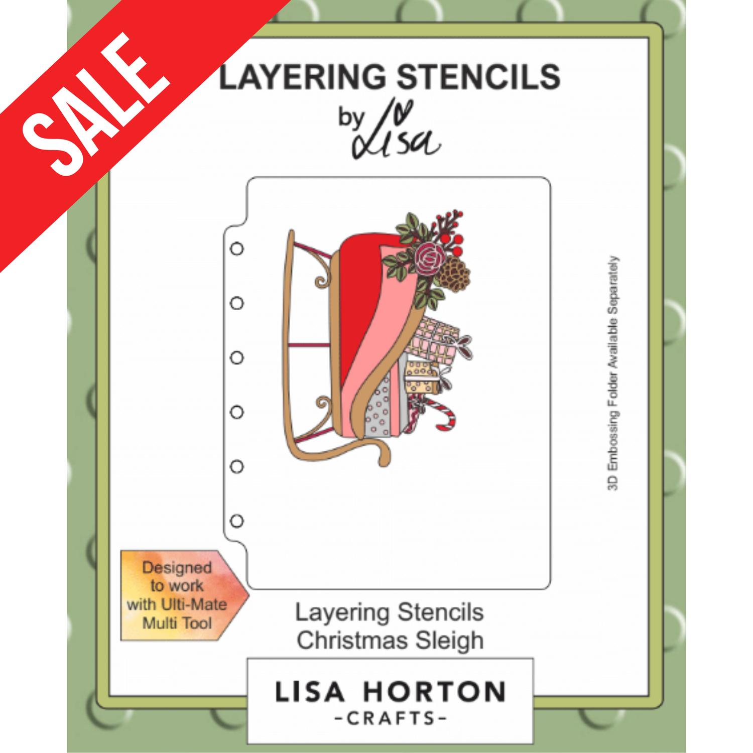 Lisa Horton Crafts Christmas Sleigh Layering Stencils