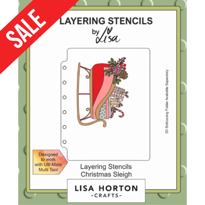 Lisa Horton Crafts Christmas Sleigh Layering Stencils