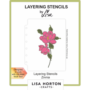 Zinnia A6 Layering Stencils