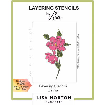 Zinnia A6 Layering Stencils