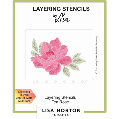 Tea Rose A6 Layering Stencils
