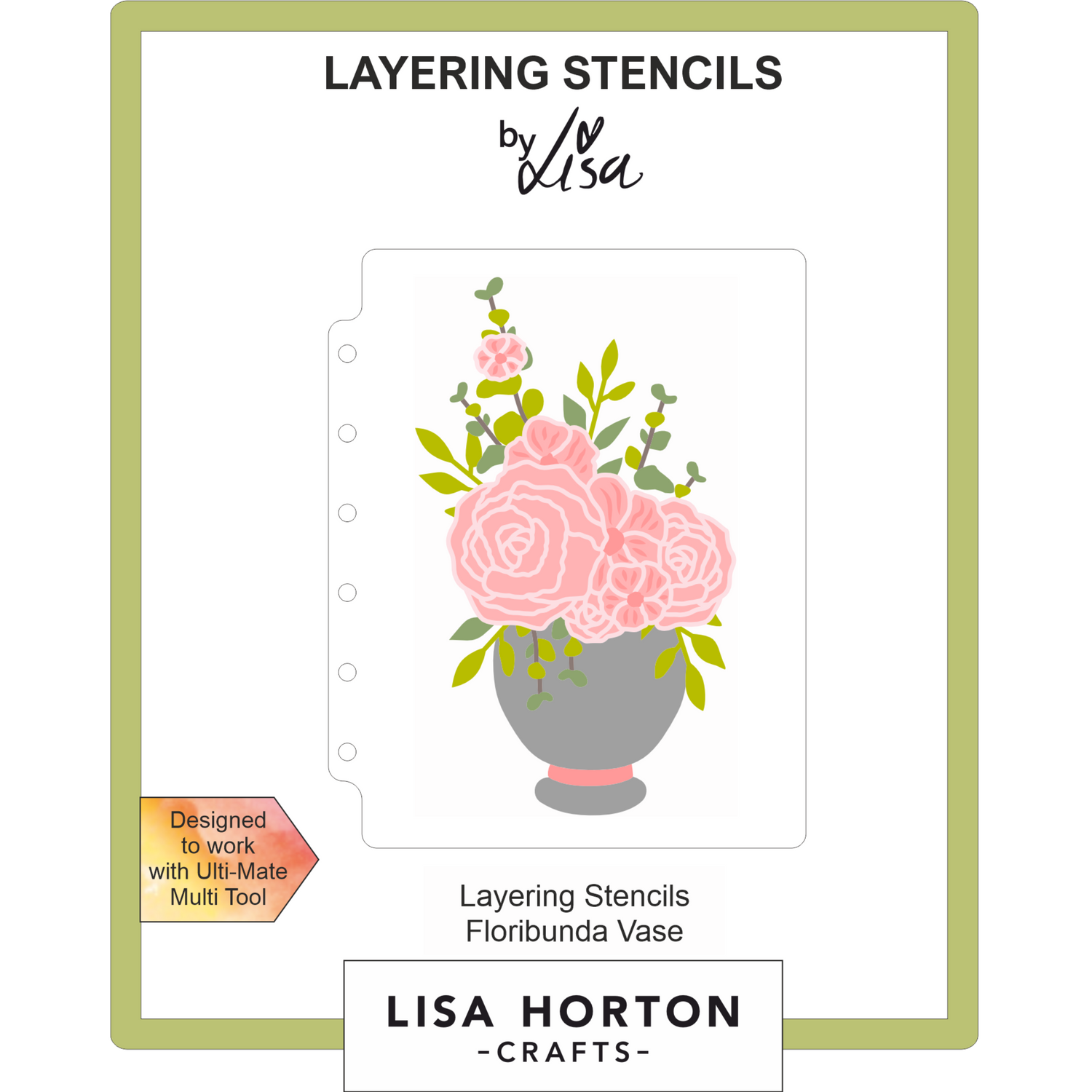 Floribunda Vase A6 Layering Stencils