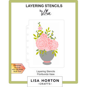 Floribunda Vase A6 Layering Stencils